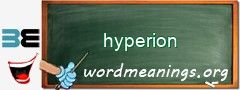 WordMeaning blackboard for hyperion